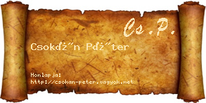 Csokán Péter névjegykártya